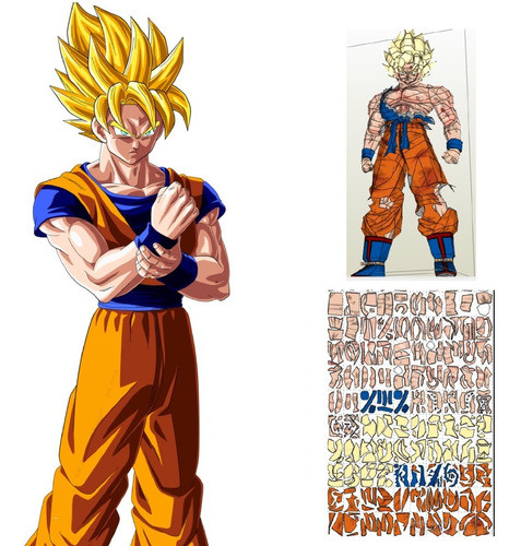 Goku Tamaño Real Papercraft 0