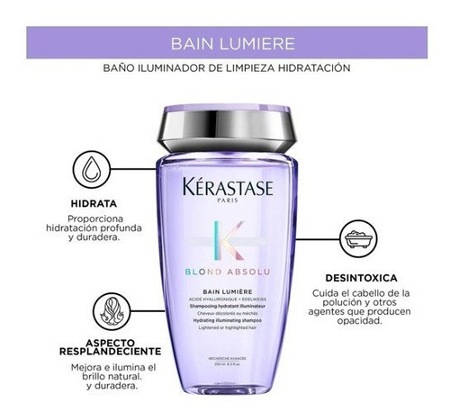 Shampoo Blond Abs Lumiere 250ml + Cicaflash 250ml Kerastase 1
