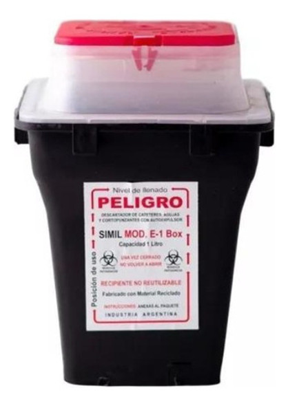 Descartador De Agujas Y Cortopunzantes De 1 Litro 0