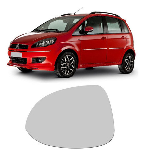 Lente Com Base Retrovisor Fiat Idea 2011 Até 2015 Esquerdo 0