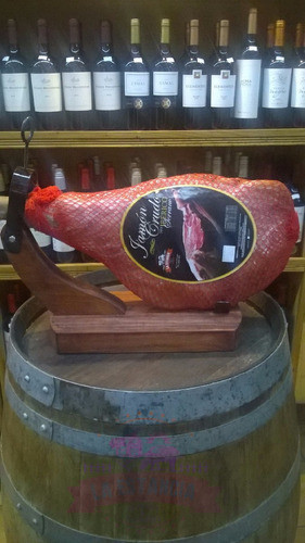 Pata De Jamón Crudo T/ Iberico + Prensa Y Cuchillo Jamonero! 1