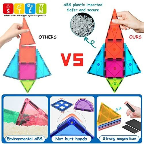 Kit De 10 Bloques Magneticos De Construccion Para Niños 1