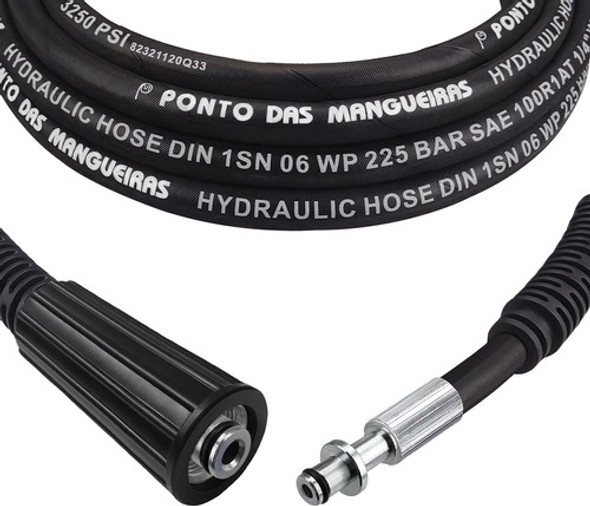 15mt Mangueira Trama Aço Compatível Lavadora Karcher Hd 6/11 1