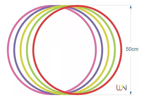 30 Bambolês Arco 50cm Brinquedo Várias Cores Infantil Full 1