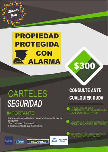 Carteles De Seguridad, Vigilancia, Alerta, Alarma 1