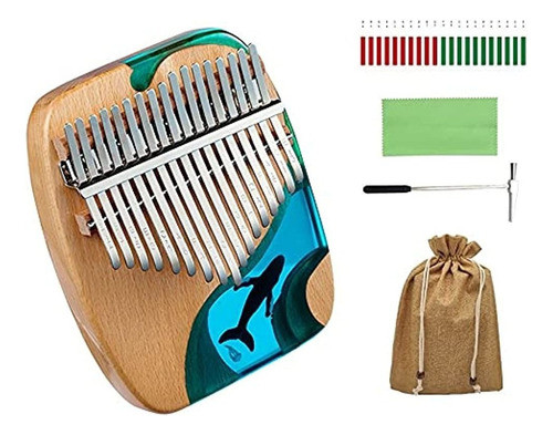 Hluru Resin Ocean Blue Kalimba | Nuevo Piano De Pulgar De Ta 0