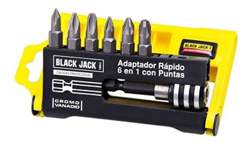 Adaptador Rapido 6 En 1 Con Puntas Black Jack Set X 7 Pcs 0