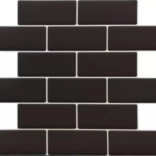 Azulejo Ceramico Vinilo Autoadhesivo Subway Negro Muresco 0