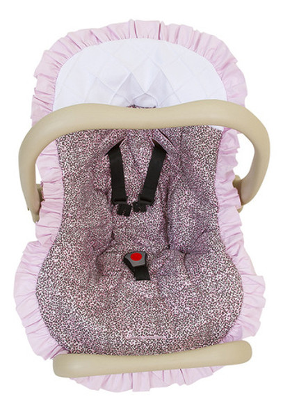 Capa Para Bebê Conforto Estampado Rosa 1 Capa Para Bebê Conforto Estampado Rosa 1