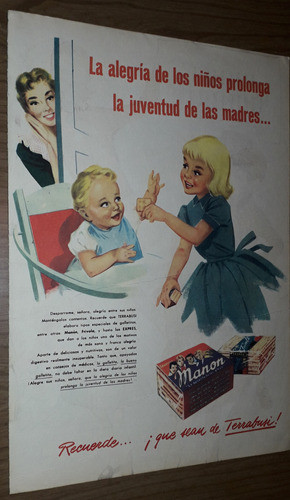 P498 Clipping Publicidad Galletitas Manon Año 1956 0