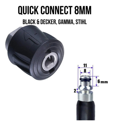 Acople Rapido Quick Connect M22 Gamma / B&d / Bosch / Sthil 1
