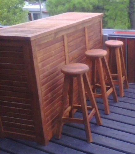 Barra Desayunador Bar Para Exterior En Madera Tratada 0
