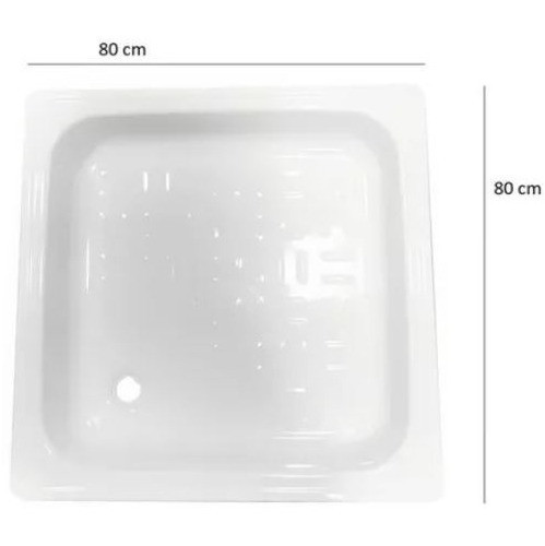 Receptaculo Plato Ducha Roca Chapa Enlozada 80x80 1
