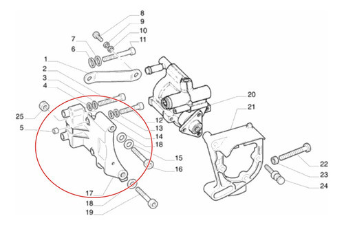 Soporte Bomba Hidraulica Fiat Palio Attractive 1