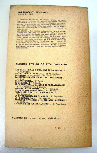 Los Fracasos Escolares Andre Le Gall Eudeba Usado Ok Boedo 1