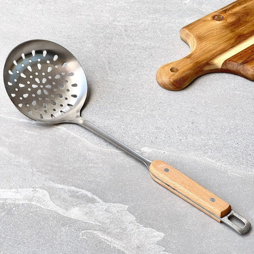 Espumadera Acero Mango Madera 37cm 0