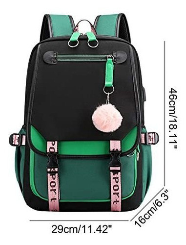 Mochila Para Niñas Adolescentes, Secundaria 21l Usb - 03 1