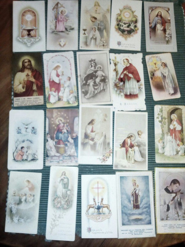 Lote De 49 Antiguas Estampitas Religiosas 1