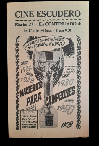 Reliquia!! Programa De Cine Nacieron Para Ser Campeones 0