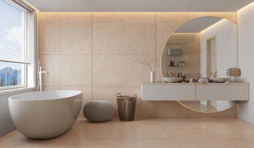 Porcelanato Max Cemento Beige Satiny Acetinado - 71x71 1