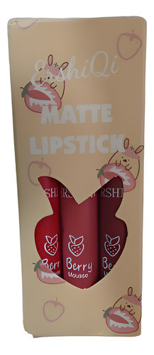 Três Batons De Veludo  Fosco   Matte Lipstick  Ershiqi 1