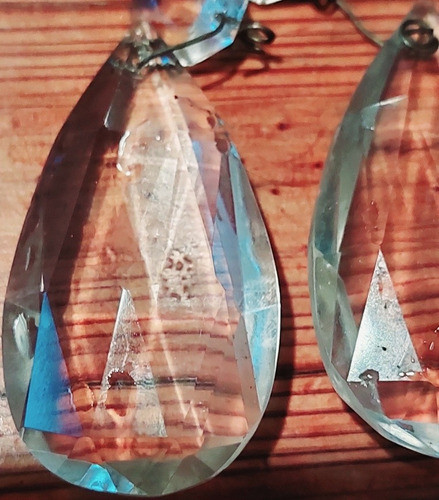Par Cairel Almendra Cristal Tallado 65 Mm X 33 Mm Para Araña 0