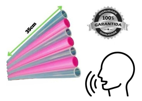 40 Tubo Ressonância Lax Vox Exercício Vocal Silicone 35 Cm 0
