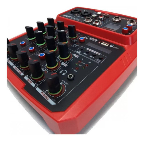 Mixer Consola Novik Nvk-i06 Red 6 Canales Usb Rec & Play 1