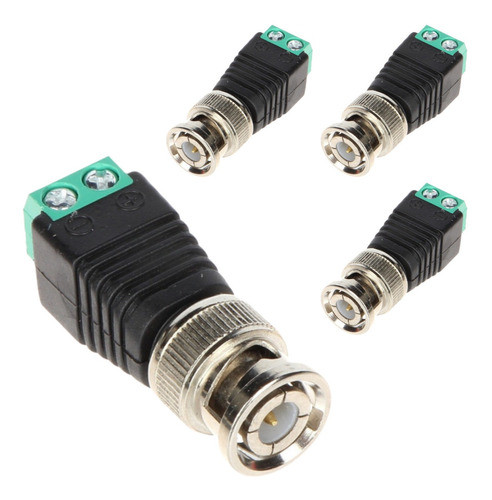 Pack Ficha Conector Bnc Bornera X10 Tipo Balum Camara Cctv 0
