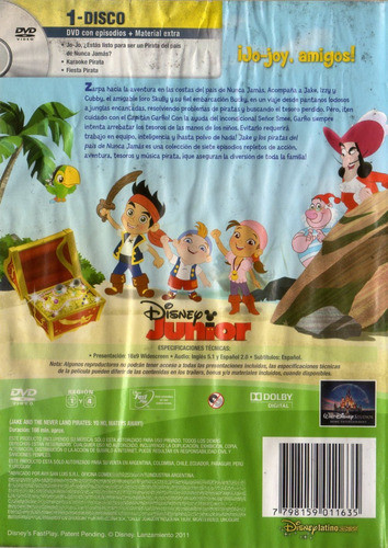 Jake En El País De Nunca Jamás / Disney Dvd Orig Ver Descrip 1