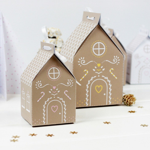 6 Cajas Casa De Jengibre De Navidad Para Imprimir 0