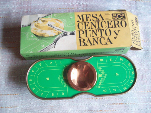 Mesa Cenicero Punto Y Banca . Dinicol . Producto Vintage 0