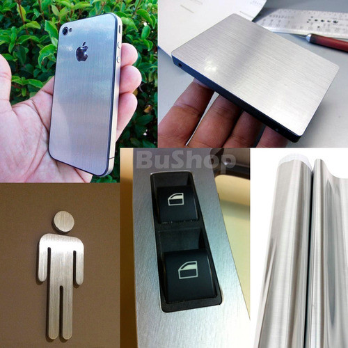 Aluminio Acero Cepillado  Vinilo Adhesivo Tuning 61cm 3.50m 1