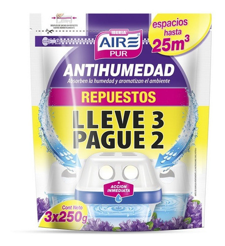 Antihumedad Repuesto Aire Pur Oferta 3x2 Granulado Lavanda 0