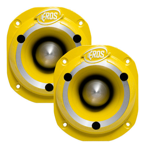 Kit Par Super Tweeter Eros 150w Rms Eta44 Trio Amarelo 8 Ohm 0