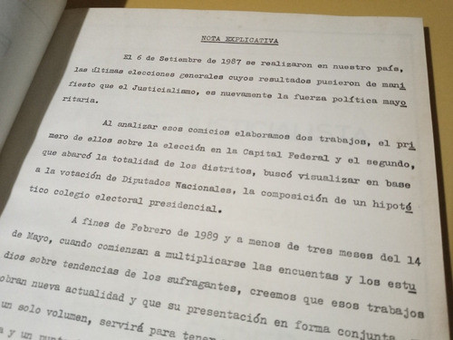 Libro Frente Justicialista Distrito Caaba Elecciones 1987 1