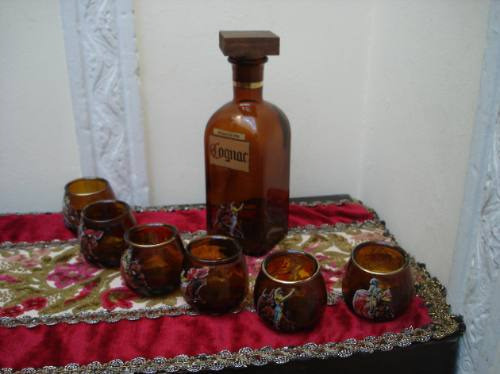 Juego Español Licor O Cognac Para Servir Impecable Miralo 1