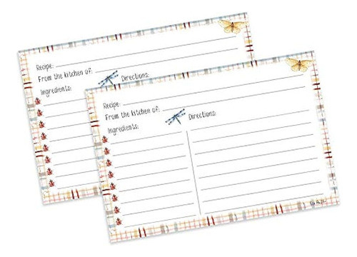 Tarjeta De Recetas Lang Spring Meadow 4x6, Pequeña, Multi 0