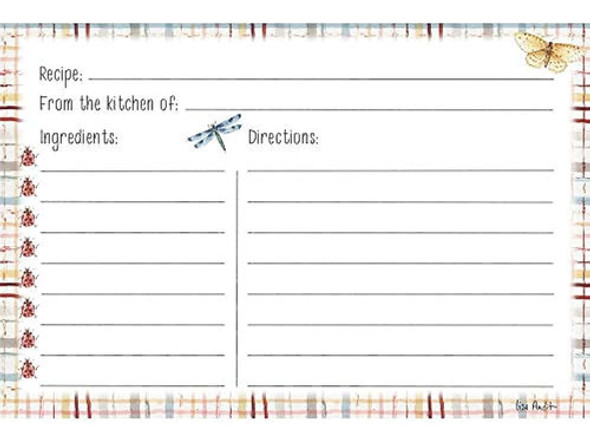 Tarjeta De Recetas Lang Spring Meadow 4x6, Pequeña, Multi 1
