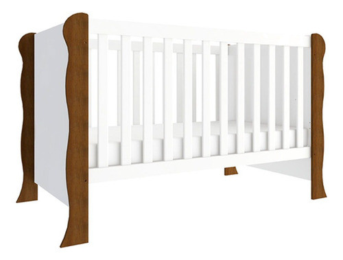 Berço Mini Cama Com Guarda Roupa 4p Ariel Branco Amadeirado 1