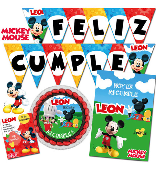 Kit Imprimible Cumple Mickey Mouse Personalizado 0