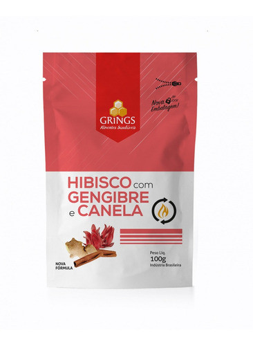 Kit 2 Hibisco Gengibre Canela 100g Termogênico Natural 0