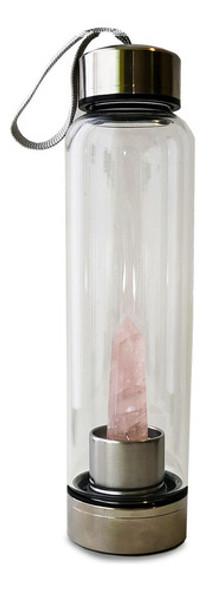 Botella Cuarzo Rosa Curativa Cristal Gemoterapia Elixir 0
