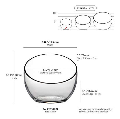 Wgv - Jarrón De Cristal Transparente Con Corte Inclinado Y T 1