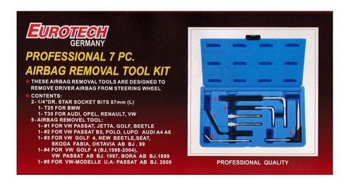 Removedor Airbag - Kit 7 Pcs Eurotech - Electroimporta 1