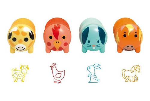 Animales De Granja Sellos Para Niños Pequeños Djeco 1