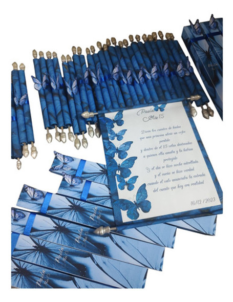 Pergamino Tarjeta 15 Años Casamiento Papiro Con Caja X Unida 0