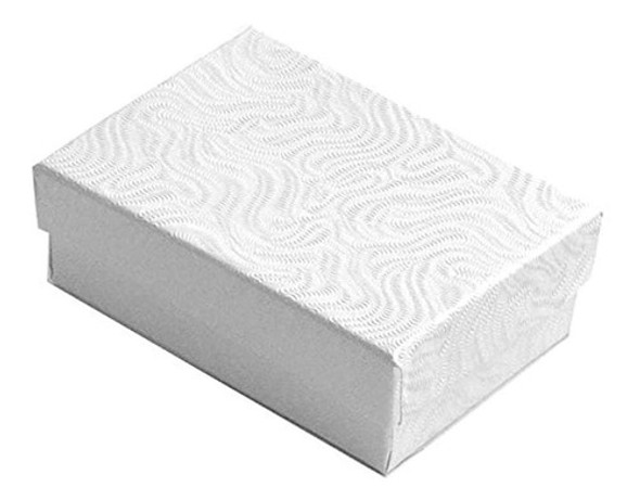 Relleno De Algodon Blanco Del Remolino Cajas De Joyeria 0