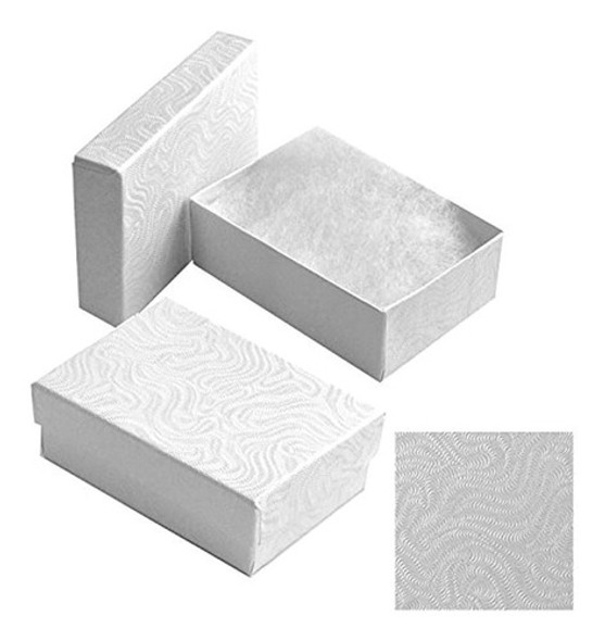 Relleno De Algodon Blanco Del Remolino Cajas De Joyeria 1