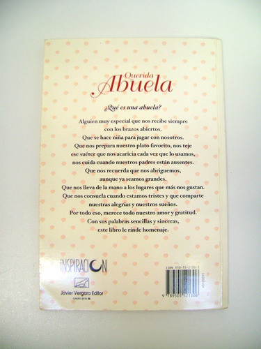 Querida Abuela Tiago Poesias Vergara Usado Papel Leer Boedo 1